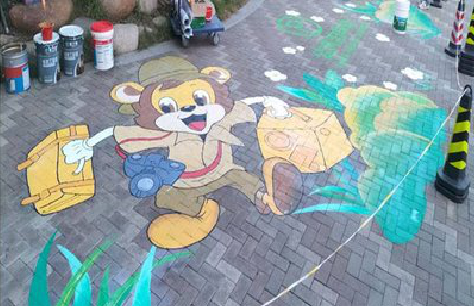  威信夏季画地面彩绘会遇到的问题