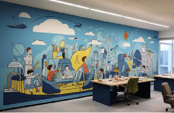  威信办公室墙绘的特点。